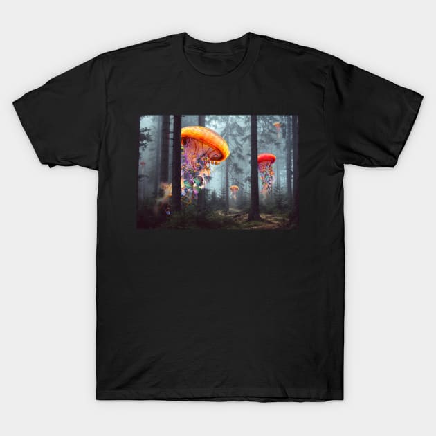 Forest of the Jellyfish Worlds T-Shirt by DavidLoblaw